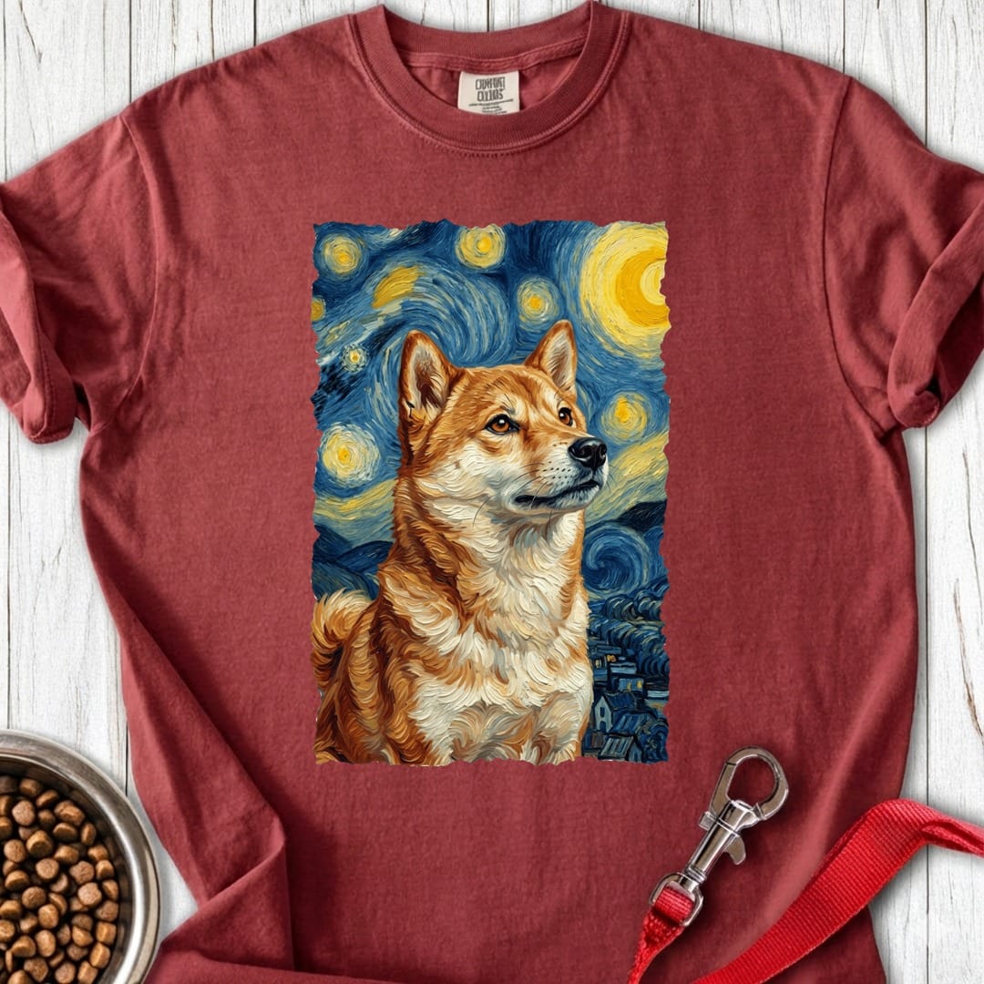 Shiba Inu Van Gogh Premium Tee Gift For Dog Lover