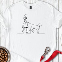 Walking Great Dane T Shirt Gift For Dog Lover