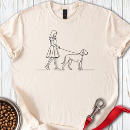 Walking Great Dane T Shirt Gift For Dog Lover