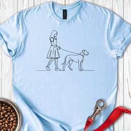 Walking Great Dane T Shirt Gift For Dog Lover