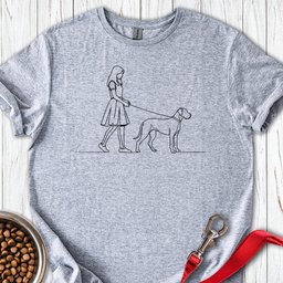 Walking Great Dane T Shirt Gift For Dog Lover