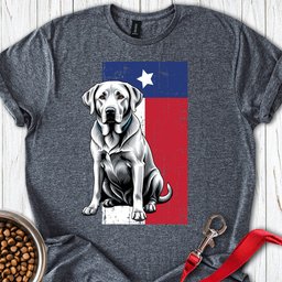 Silver Labrador Texas Flag T Shirt Gift For Dog Lover