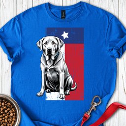 Silver Labrador Texas Flag T Shirt Gift For Dog Lover