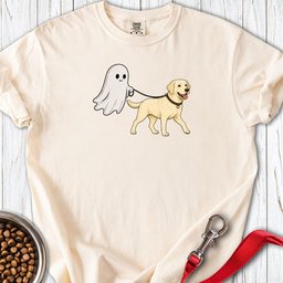 Yellow Lab Ghost Halloween Premium Tee Gift For Dog Lover