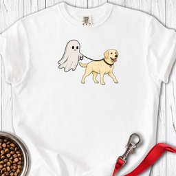 Yellow Lab Ghost Halloween Premium Tee Gift For Dog Lover