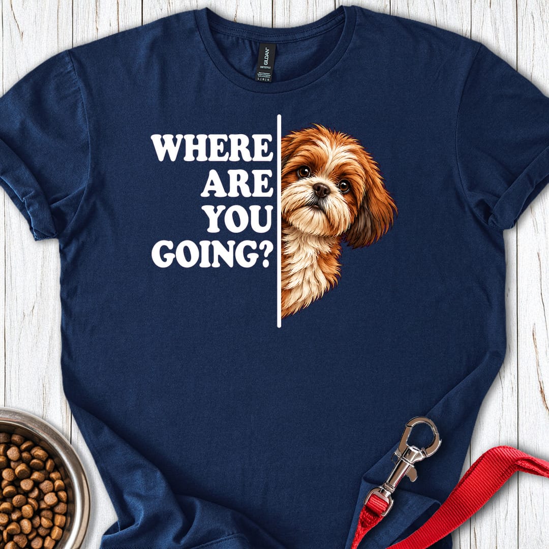 Red Shih Tzu Alert T Shirt Gift For Dog Lover