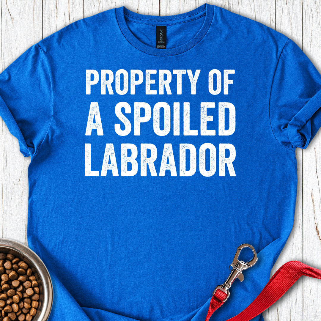 Property Of A Spoiled Labrador T Shirt Gift For Dog Lover