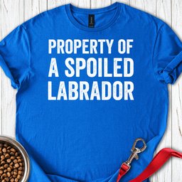 Property Of A Spoiled Labrador T Shirt Gift For Dog Lover