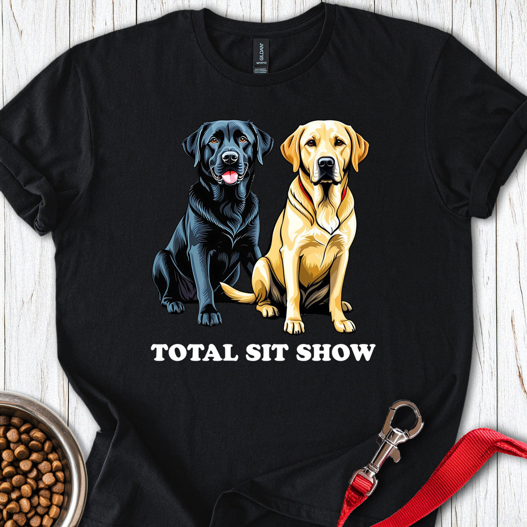 Total Sit Show Yellow And Black Lab T Shirt Gift For Dog Lover