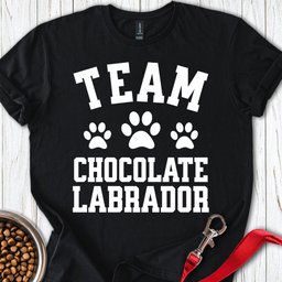 Team Chocolate Labrador T Shirt Gift For Dog Lover
