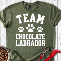 Team Chocolate Labrador T Shirt Gift For Dog Lover