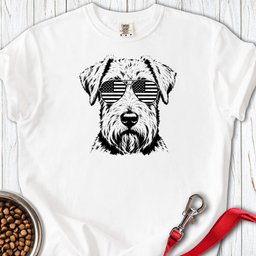 Wheaten Terrier Flag Shades Premium Tee Gift For Dog Lover
