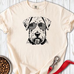 Wheaten Terrier Flag Shades Premium Tee Gift For Dog Lover
