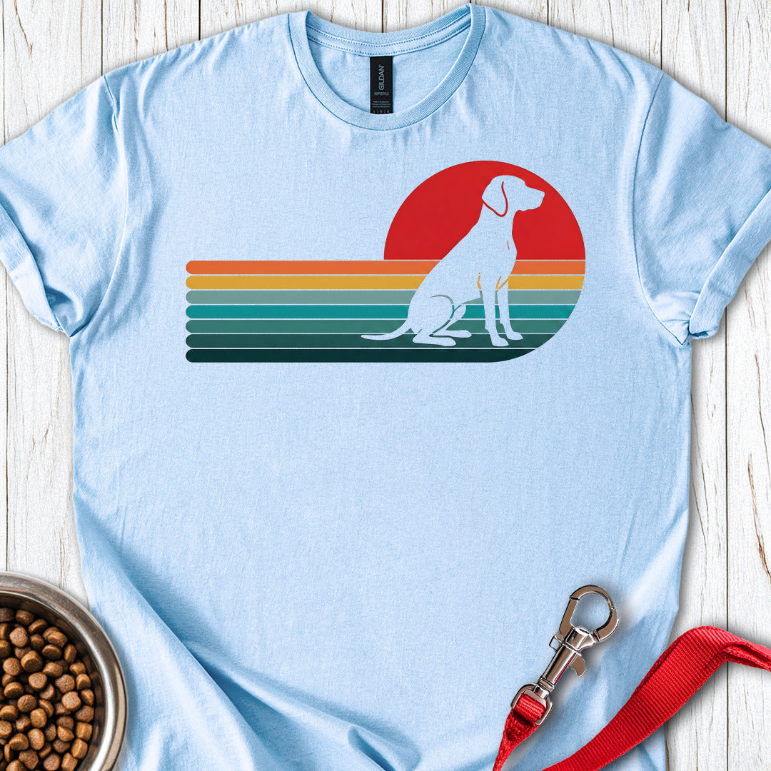 Vizsla Retro Sunset T Shirt Gift For Dog Lover