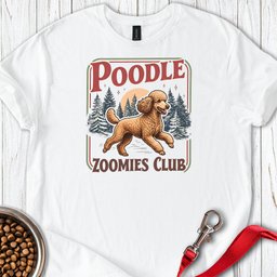 Standard Poodle Zoomies Club Apricot T Shirt Gift For Dog Lover