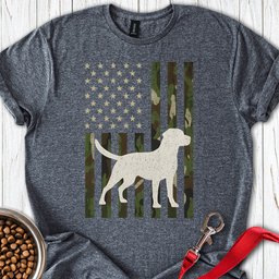 USA Labrador Hunting Camo T Shirt Gift For Dog Lover