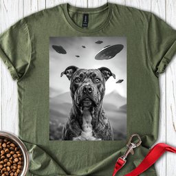 Pitbull Ufo T Shirt Gift For Dog Lover