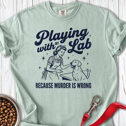 Playing With My Lab Premium Tee Gift For Dog Lover