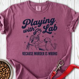 Playing With My Lab Premium Tee Gift For Dog Lover