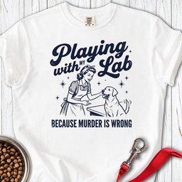 Playing With My Lab Premium Tee Gift For Dog Lover