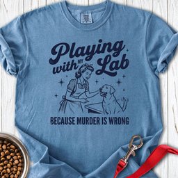 Playing With My Lab Premium Tee Gift For Dog Lover