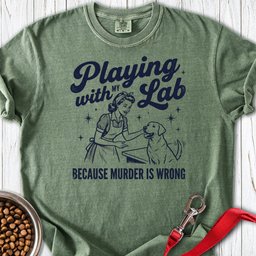 Playing With My Lab Premium Tee Gift For Dog Lover