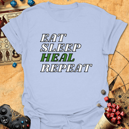 Eat Sleep Heal Tee Gift For Tabletop Gamer