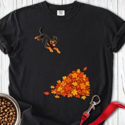 Rottweiler Leaf Pile Premium Tee Gift For Dog Lover
