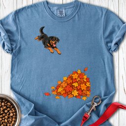 Rottweiler Leaf Pile Premium Tee Gift For Dog Lover