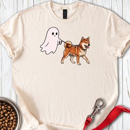 Shiba Inu Ghost Walk T Shirt Gift For Dog Lover