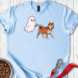 Shiba Inu Ghost Walk T Shirt Gift For Dog Lover