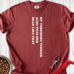 Yorkshire Terrier Tilts Her Head Premium Tee Gift For Dog Lover