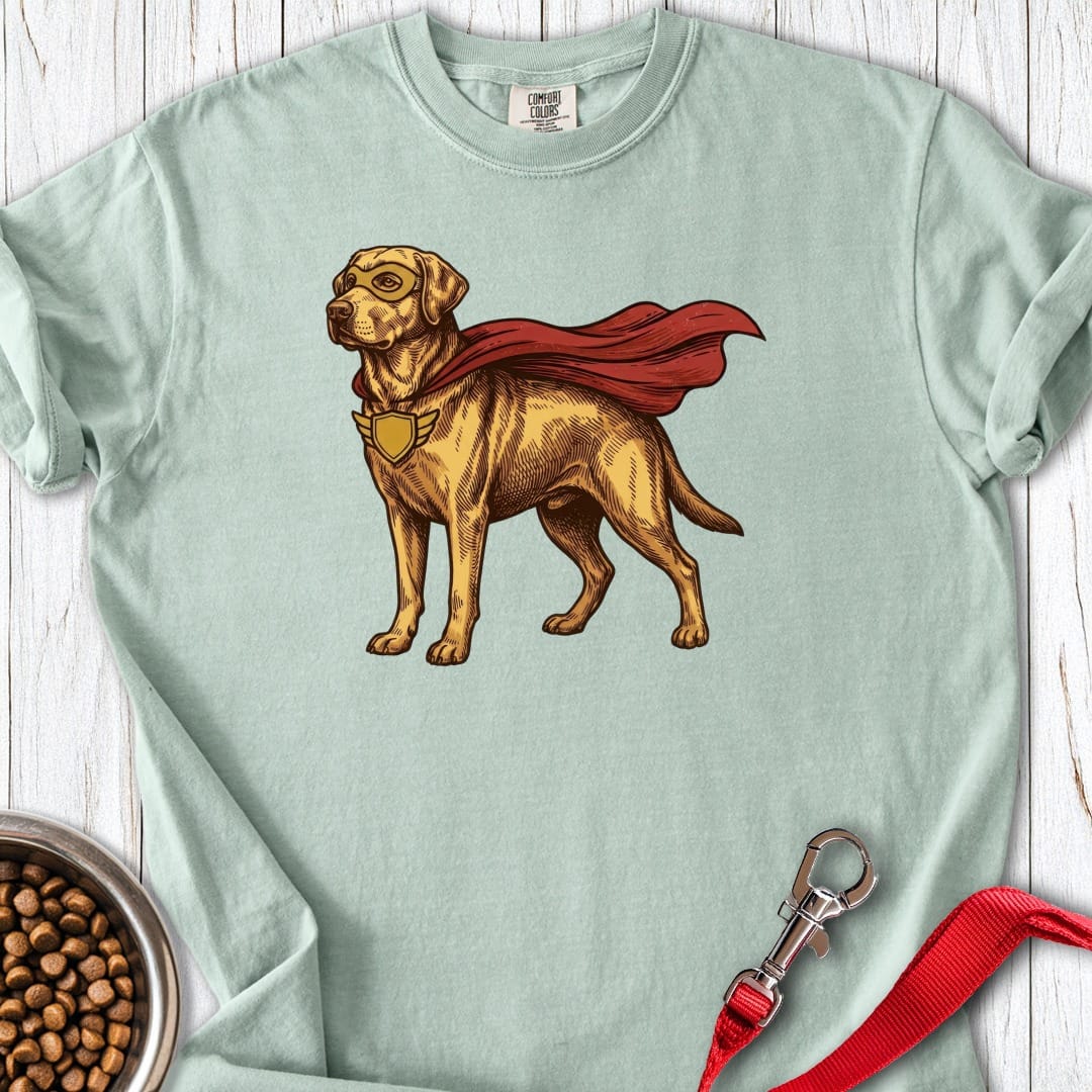 Yellow Labrador Superhero Premium Tee Gift For Dog Lover