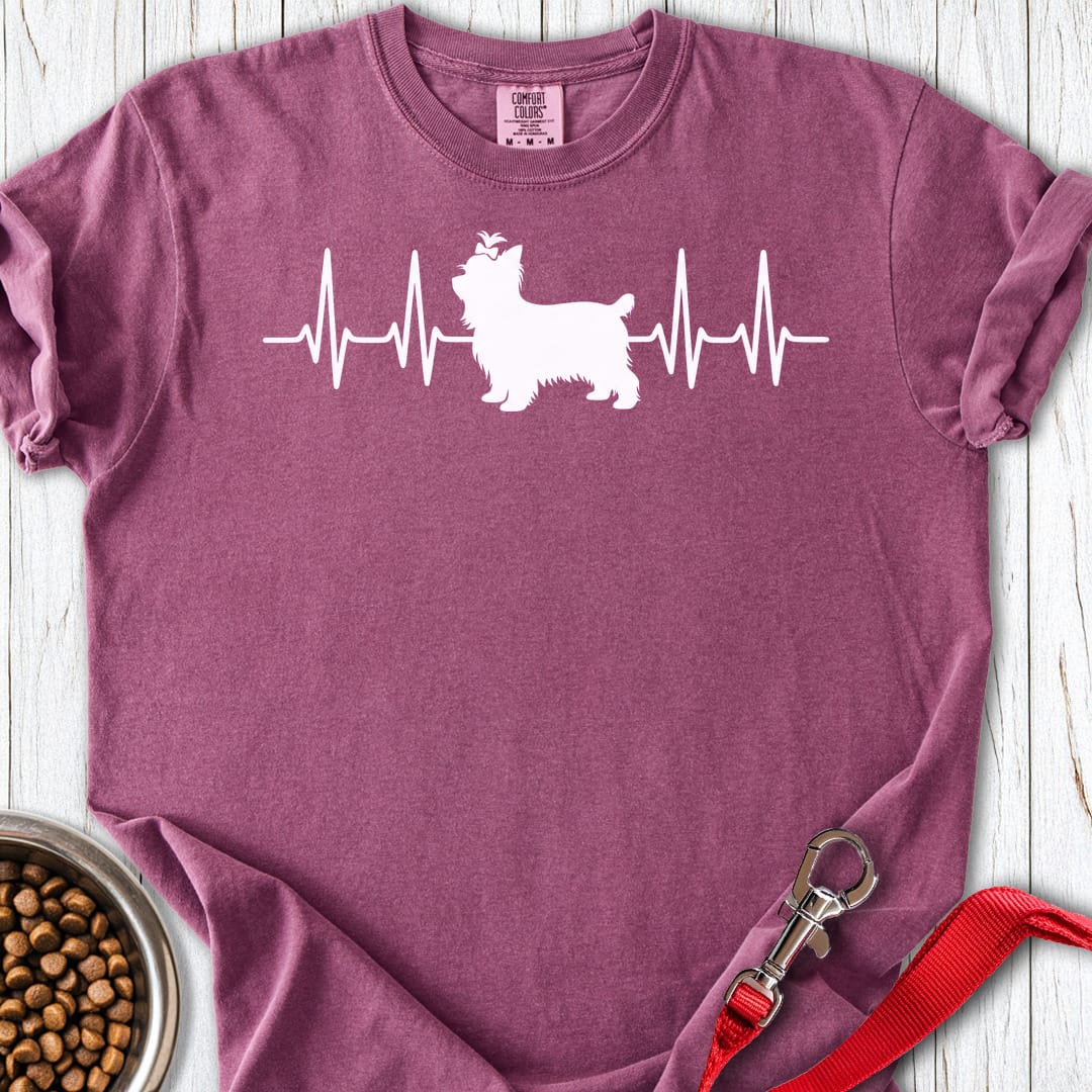 Yorkshire Terrier Heartbeat Premium Tee Gift For Dog Lover