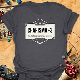 Charisma 3 Tee Gift For Tabletop Gamer