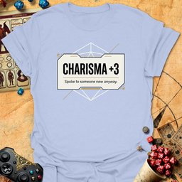 Charisma 3 Tee Gift For Tabletop Gamer