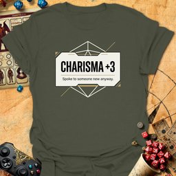 Charisma 3 Tee Gift For Tabletop Gamer