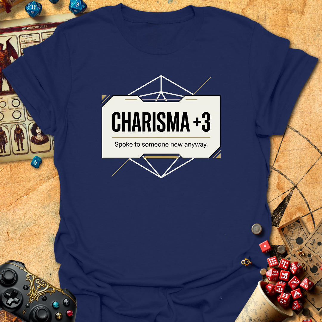 Charisma 3 Tee Gift For Tabletop Gamer