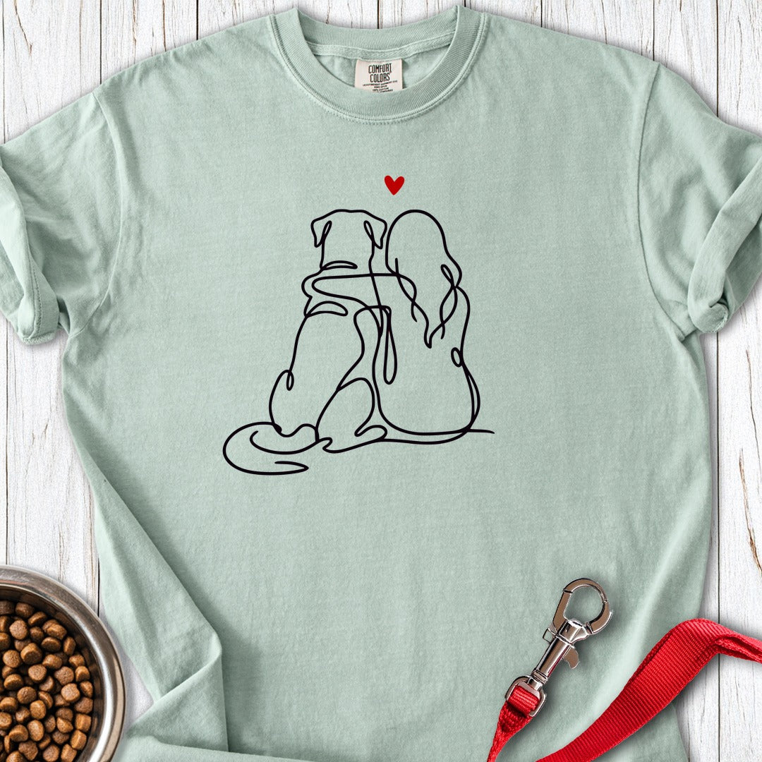Rottweilwer And Girl Premium Tee Gift For Dog Lover