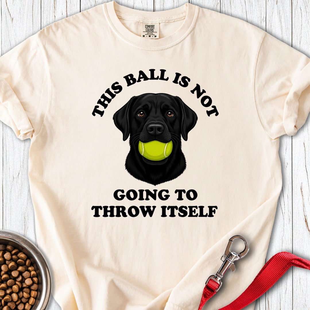 Throw Ball Black Labrador Premium Tee Gift For Dog Lover