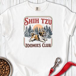 Shih Tzu Zoomies Club Premium Tee Gift For Dog Lover
