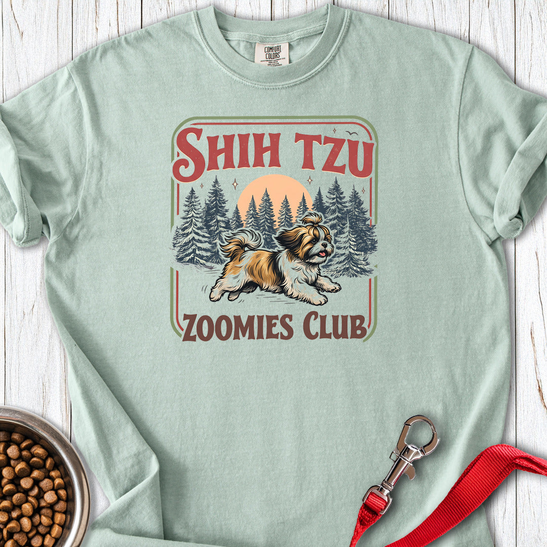 Shih Tzu Zoomies Club Premium Tee Gift For Dog Lover