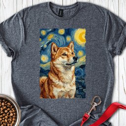 Shiba Inu Van Gogh T Shirt Gift For Dog Lover