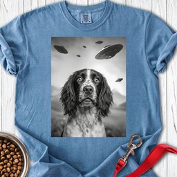 Springer Spaniel Ufo Premium Tee Gift For Dog Lover