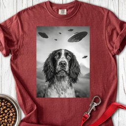 Springer Spaniel Ufo Premium Tee Gift For Dog Lover