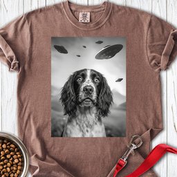 Springer Spaniel Ufo Premium Tee Gift For Dog Lover