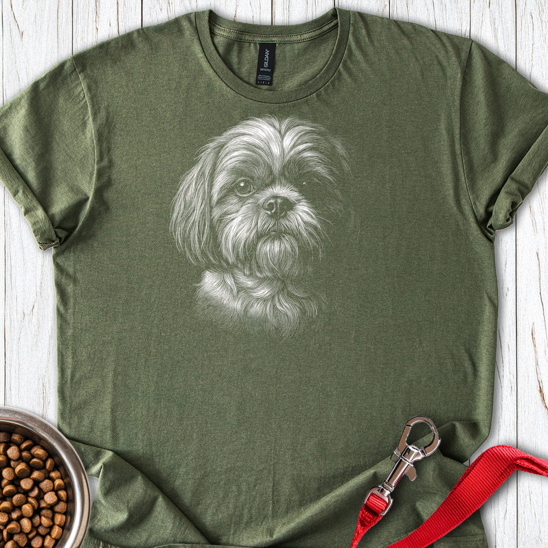 Shih Tzu Engraved T Shirt Gift For Dog Lover