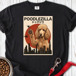 Standard Poodle Poodlezilla Apricot Premium Tee Gift For Dog Lover