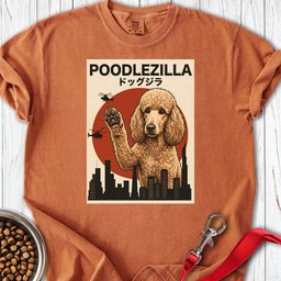 Standard Poodle Poodlezilla Apricot Premium Tee Gift For Dog Lover