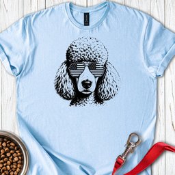 Standard Poodle Flag Shades T Shirt Gift For Dog Lover